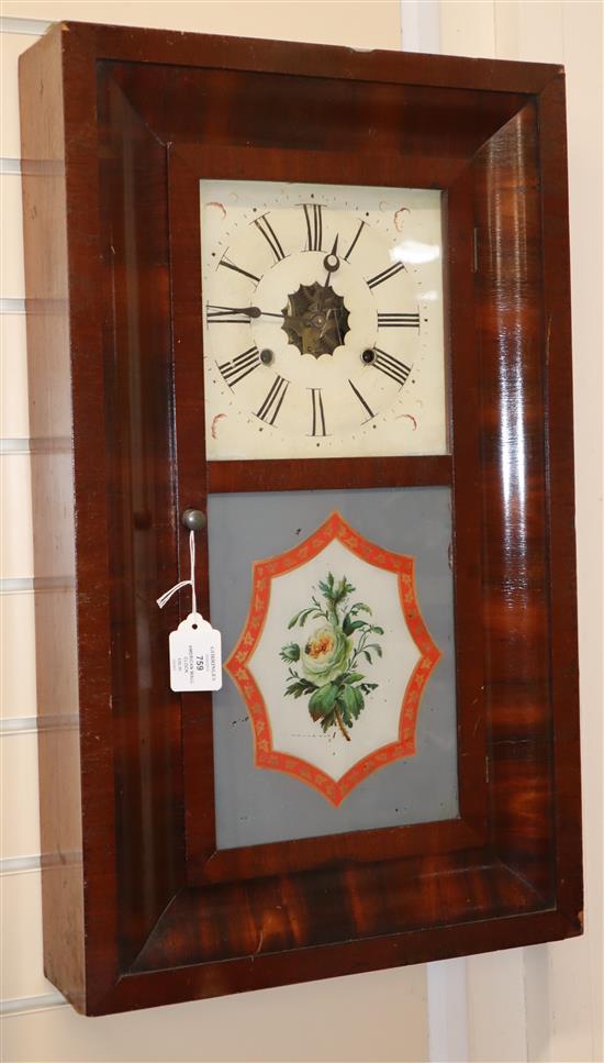 An American wall clock W.39.5cm